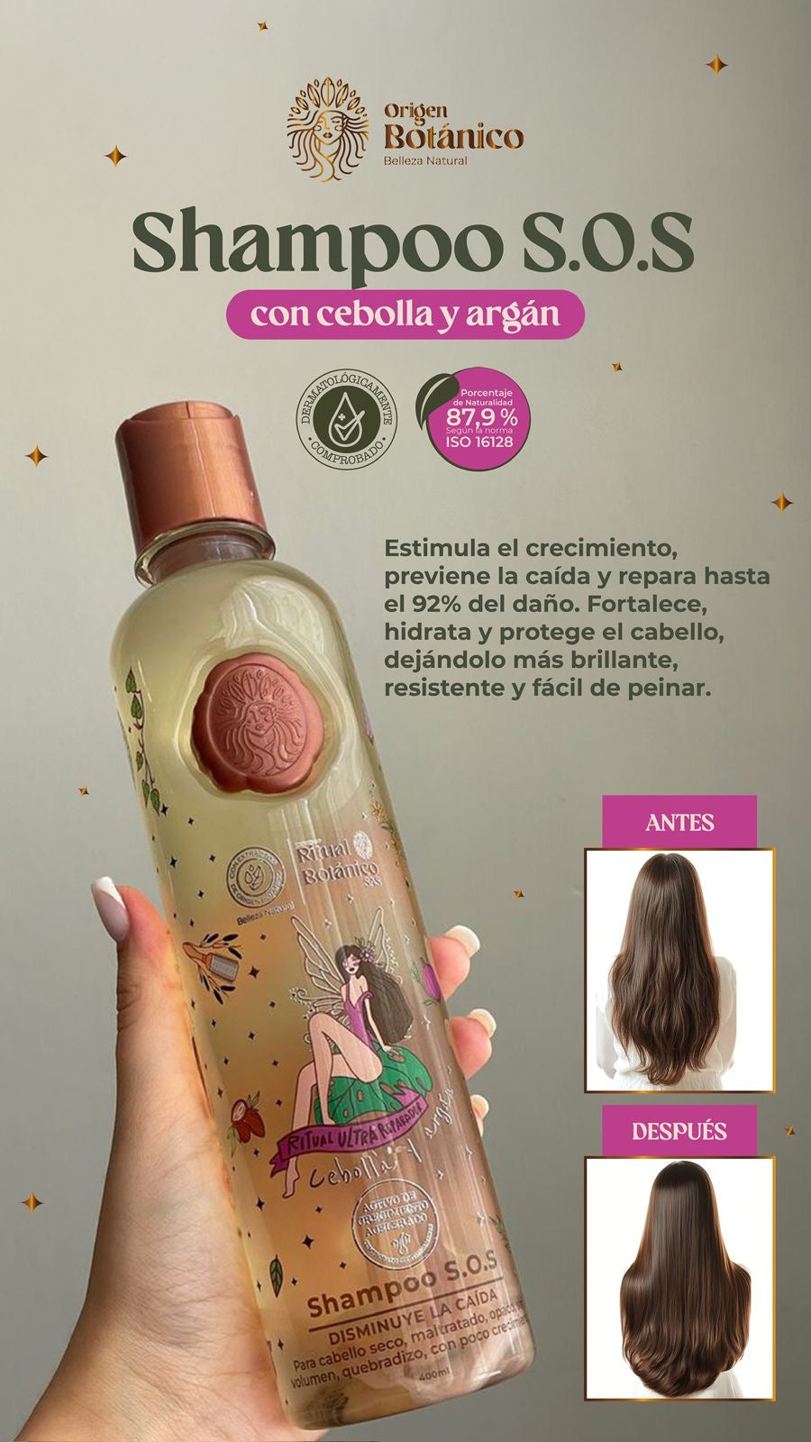 Shampoo Ritual con cebolla 450ml