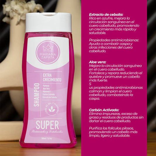 Shampoo Extra Crecimiento mariana Zapata
